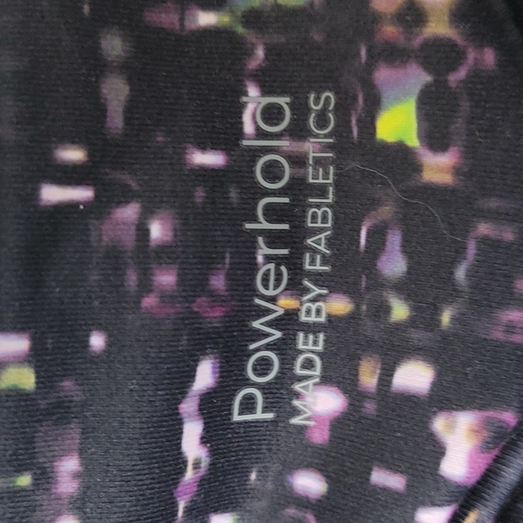 Fabletics PowerHold Define Mid Rise 7/8 Leggings Abstract Print Athletic Workout - Picture 6 of 12